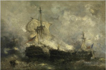 Hendrik Frans Schaefels Batalla naval Batalla naval Pinturas al óleo